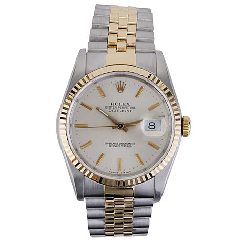 rolex mens stainless steel datejust silver dial jubilee band